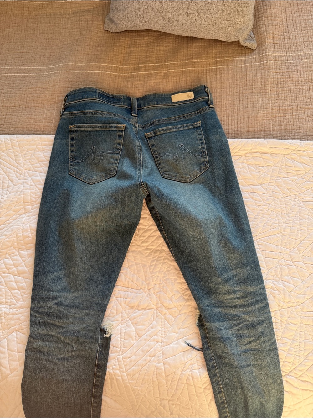 Ag Adriano Goldschmied Medium Blue Skinny Jeans